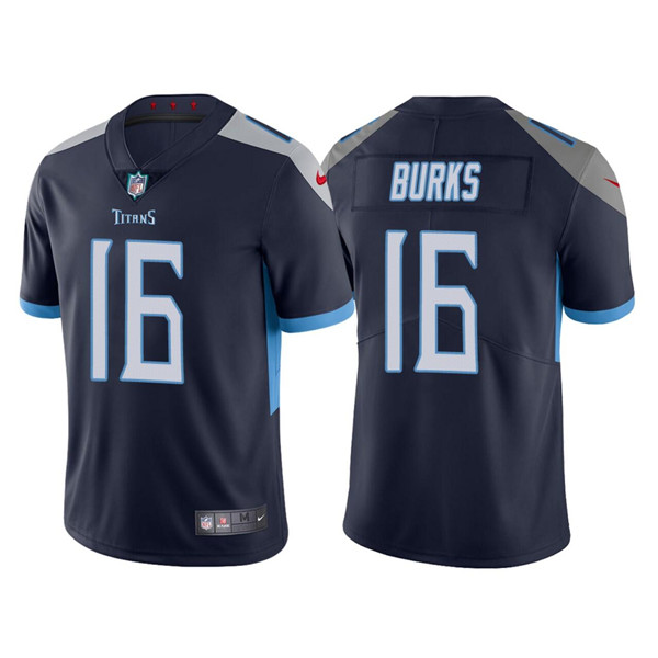 Men's Navy Tennessee Titans #16 Treylon Burks Vapor Untouchable Stitched Jersey